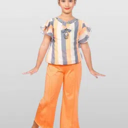 HSS TRENDS Kids-Unisex Orange Cotton Blend Clothing Set-image-27