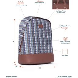 ZOUK Dome Daypack Multicolor Printed Mini Backpack image 2