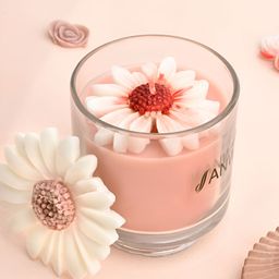 ANWYN Peach-Coloured & Red 1 pieces Jar Candle image 3