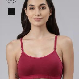 Dollar Missy Black & Pink Cotton Seamless Bra - Pack Of 2-picture-47