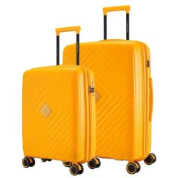 Nasher Miles Antwerp Hard-Sided Polypropylene Luggage Set of 2 Yellow Trolley Bags (55 & 65 cm)-image-77