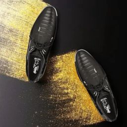 Hitz Men's Black Derby Shoes-image-53