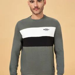 People by Pantaloons Multicolored Regular Fit Colour Block Sweatshirt-picture-0