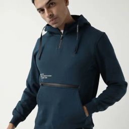 Wildcraft Dark Teal Regular Fit Hooded Sweatshirt-picture-15