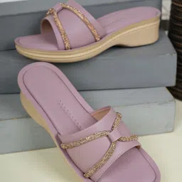 Walkfree Embellished Platform Heel Sandals-4