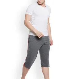 mack jonney VIMAL JONNEY Men Grey Solid Lounge Shorts C2-ANTHRA001 image 3