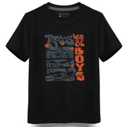 HELLCAT Kids Black Printed  T-Shirt-image-21
