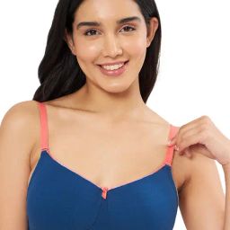 Amante Blue Cotton T-Shirt Bra-picture-27