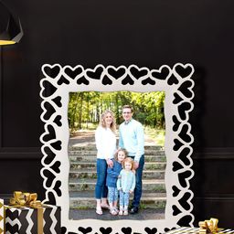 Art Street White Heart Table Photo Frame-image-98