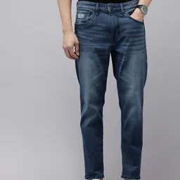 U.S. Polo Assn. Denim Co. Men Cropped Tapered Fit Light Fade Stretchable Jeans-picture-0