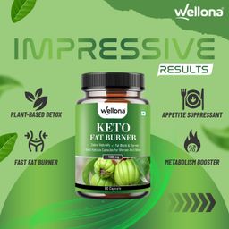 Wellona Keto Fat Burner 90 Capsules 1000MG, Weight Loss Supplement With Garcinia Cambogia, Green Coffee Beans Green Tea Extract Metabolism Booster, Fat Burner For Men & Women (Pack of 1) image 3