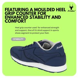 hirolas Combo of Running Shoes Sneakers with Memory Foam Insole + Ankle Length Cotton Socks Set of 3 Pair for Men Combo kit image 4