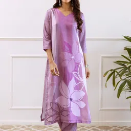 Anouk Women Floral Printed Regular Kurta with Trousers-8