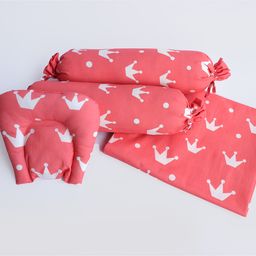 Yellow Doodle Superbaby Organic Cotten Bedding Gift Basket - Red-image-3