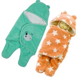 Babyzone Soft Fabric Winter Wearable Embroidered Blankets Pack of 2 - Green Orange-image-48