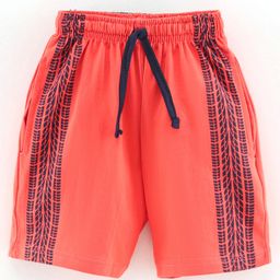 Fido Knee Length Shorts Solid Print - Peach-picture-22