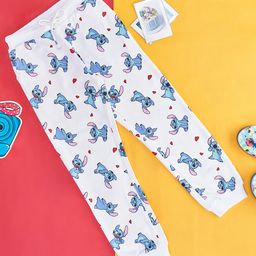 Pantaloons Junior Disney Featuring Lilo & Stitch Printed Track Pant - White-image-51