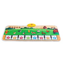 Play Nation 3 in 1 Musical Play Mat with Piano Keyboard & Animal Sounds - Yellow-6