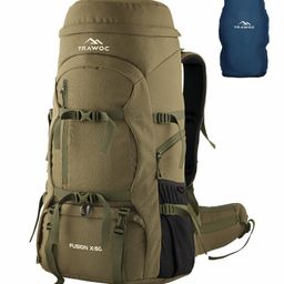 TRAWOC FUSION X 50L Internal Frame Backpack with Rain & Shoe Compartment SHK018 Olive Green-image-84