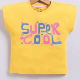 Parrot Crow Cotton Knit Half Dolman Sleeves Super Cool Text Printed Tee - Mango Yellow-image-24