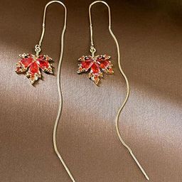 EL REGALO Stone Studded Contemporary Drop Earrings-image-58