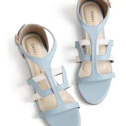 CHAAL CHALAN Women Embellished Open Toe Flats with Buckles-27