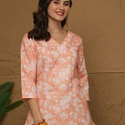 Anouk Rustic Women Floral Printed V-Neck Kurti-58