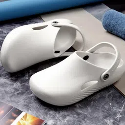 PROUZ Men Solid White Clogs-picture-30