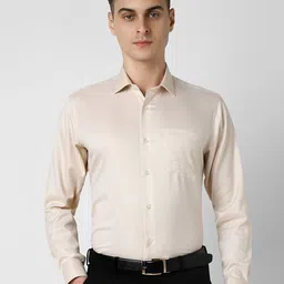 Van Heusen Men Spread Collar Solid Cotton Formal Shirt-picture-23