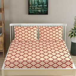 Trance Home Linen Unisex Red Bedsheets-23