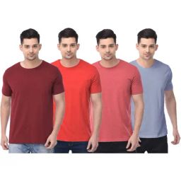 Color Capital Multicolored Regular Fit T-Shirt - Pack of 4-image-90