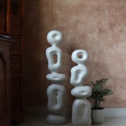 Muun Home Off-White Fiber-Glass Ren Sculpture (Large)-image-54
