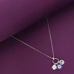 Kai Jewel Sterling Silver Evil Eye Charm Necklace-image-60