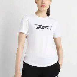 Reebok White Printed Sports T-Shirt-image-92