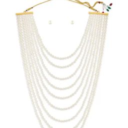Zaveri Pearls Fresh Water Pearls/Pearls Gold Alloy Sets-image-24