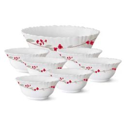 Larah by Borosil White Opalware Pudding Set of 7-image-63