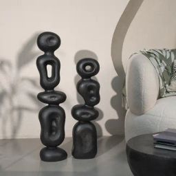 Muun Home Black Fiber-Glass Ren Sculpture (Small)-44