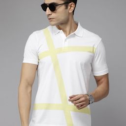 Park Avenue Striped Polo Collar Slim Fit T-shirt-image-31