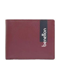 United Colors of Benetton Benzo Wine Casual Leather Bi-Fold Wallet for Men-15
