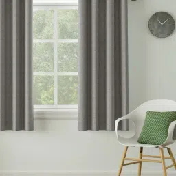DDECOR Live Beautiful Grey Polyester 5 ft Window Curtain-image-5