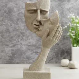 Tayhaa Off White Polyresin Kissing Couple Figurine - Set of 1-image-39