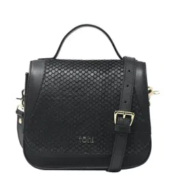 Tohl Alma Black Textured Medium Handbag-picture-42