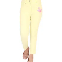 Cutecumber Kids Green Embroidered Jeans-image-21