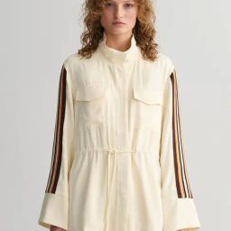 GANT Off White Striped Casual Jacket-17