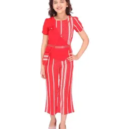 Cutecumber Kids Red Striped Jumpsuit-picture-35