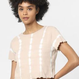 Only Beige Tie - Dye Crop Top-image-30