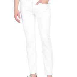 U.S. Polo Assn. White Cotton Slim Fit Jeans-picture-18