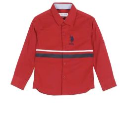 U.S. Polo Assn. Kids Red Solid Full Sleeves Shirt-image-61