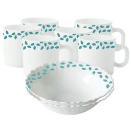 Larah by Borosil White Opalware Snacks Bowls - Set of 8-3