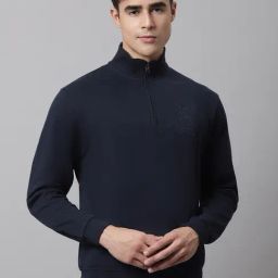 Cantabil Dark Navy Regular Fit Sweatshirt-image-77
